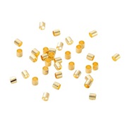ZACISKI, STOPERY, CRIMPY do linki jubilersk., Pozłacane 24K, 1,5 mm, 10szt.