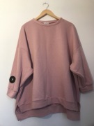 Bluza oversize ME GUSTA złota MUCHA - brudny róż <rozm. XS-XXXL>