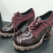 Półbuty na słupku bordowe  rozmiar 39