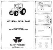 Massey Ferguson 2430 2435 2440 Training Manual Instrukcja serwisowa