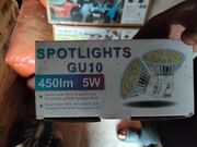 Zestaw 8 ciepłych białych reflektorów LED GU10 o mocy 5 W