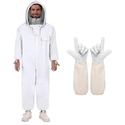 TOOSOAR Kombinezon pszczelarski  jednoczęściowy z rękawicami roz. L Biały