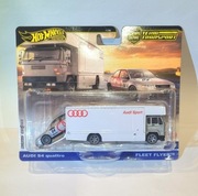 Audi S4 quattro Team Transport Hot Wheels premium Fleet flyer metal rs