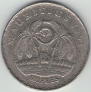 Mauritius 5 rupii 1991 - 31 mm - nr 2