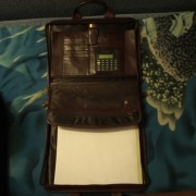 Aktówka, teczka skórzana brązowa, Vip Collection