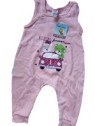 Nowe z metką różowe śpioszki pajacyk spodnie ogrodniczki r 80 śpiochy