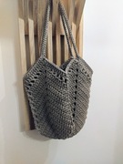 Torba letnia tulipan shopper ręcznie robiona na szydełku t