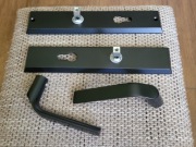 Klamka zewnętrzna czarna + szyldy - 75 mm (obustronna)