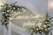 Napis LED na wesele Zawsze tam gdzie Ty neon ślubny