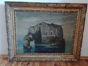 Obraz "zamek na jeziorze" 1919r 95 x 70 cm Rubowicz