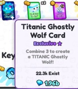 Pet Simulator 99 Titanic Ghostly Wolf Card