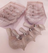 Ptaki - przepiękne Bombki,  dekoracje , 3 kolory złote , srebrne , brokat