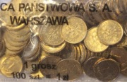 1 GR GROSZ 1998 - ZESTAW 10 WORECZKÓW BANKOWYCH