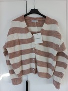 Sweterek w paski z guzikami 