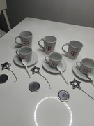 Komplet kubków filiżanek zaparzaczy do herbaty kawy kubki filiżanki