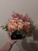 Flower box serce róże 