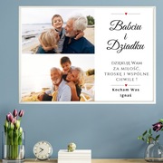 Personalizowany plakat Babcia i Dziadek A4 | papier fotograficzny | ramka