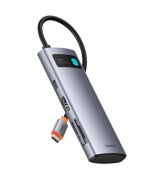 Baseus Metal Gleam | Adapter HUB 7w1 USB-C 100W HDMI 4K USB3.0 USB-C TF/SD