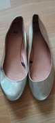 Złote baleriny H&M 38