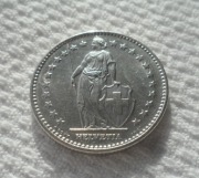 Szwajcaria Konfederacja 2 franki 1968 B Berno KM# 21a.1 Ładny stan