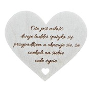 MR69 Serce z sentencją o miłości sklejka 