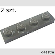 LEGO 3710 PŁYTKA 1 x 4 ciemny szary / Dark Bluish Gray - 2 szt