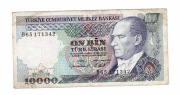 TURCJA 10000 LIRASI 1989  P199 10529