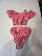 Strój kąpielowy dwuczęściowy nowy 130 cm różowy