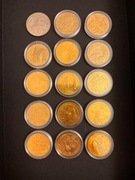 Zestaw 2 zł Zwierzęta Świata – 15 szt. | Sum, Wilki, Węgorz