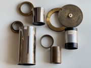 Obudowy obiektywów wielkoformatowych, migawka, tuleje mosiężne