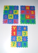 PUZZLE PIANKOWE MATA EDUKACYJNA PIANKOWA LITERKI 6cm