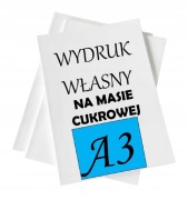 Wydruk cukrowy z TWOIM ZDJECIEM GRAFIKĄ NA PAPIERZE CUKROWYM  A3 NA TORT