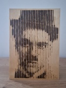 Charlie Chaplin, A4, sklejka (prezent, obraz, ozdoba, pirografia)