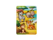 Drewniana układanka "Zwierzęta Afryki-1" (wzór-tło z podpowiedzią)