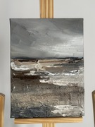 Obraz abstrakcyjny olejny pejzaż „Rozlewisko”