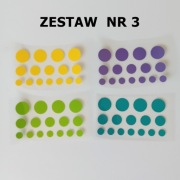 Zestaw KROPEK 64 szt. mix 1, 1,5 i 2 cm Dzień kropki 