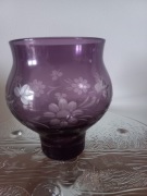 Wazon fioletowy szklany