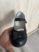 APAWWA MC288 BALERINKI BAERINY WIZYTOWE ELEGANCKIE CZARNE KOKARDA R 30