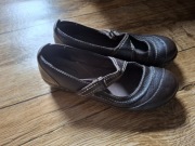 Clarks brązowe półbuty roz 39 skóra naturalna 