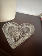 Krysztalowe serce patera PRL Zawiercie 