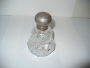 flakon na perfumy szkło okute w srebro anglia  