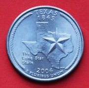 25 Centów 2004 D  r -     USA  Texas   stan !!