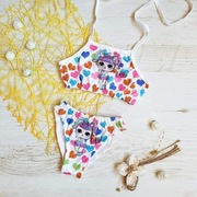 Strój kąpielowy dwuczęściowy LOL Surprise dla dziewczynki, rozmiary 104-110