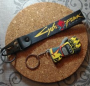 Zestaw dwóch breloków z motywem Cyberpunk 2077. NOWE.