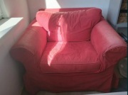 Czerwony fotel ikea