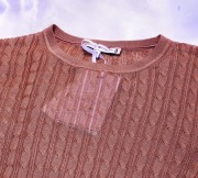 TOMMY HILFIGER bluzka XS wiskoza elastyczna złota lekko transparentna guess