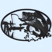 Dekoracja ścienna 3D – Wędkarstwo