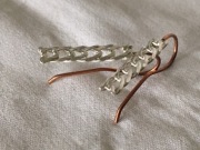 Kolczyki miedziane - Połączenie miedzi i srebra. art.jewellery
