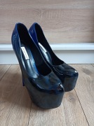 Granatowe mega wysokie szpilki 