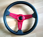 Kierownica czerwona sportowa 350mm 